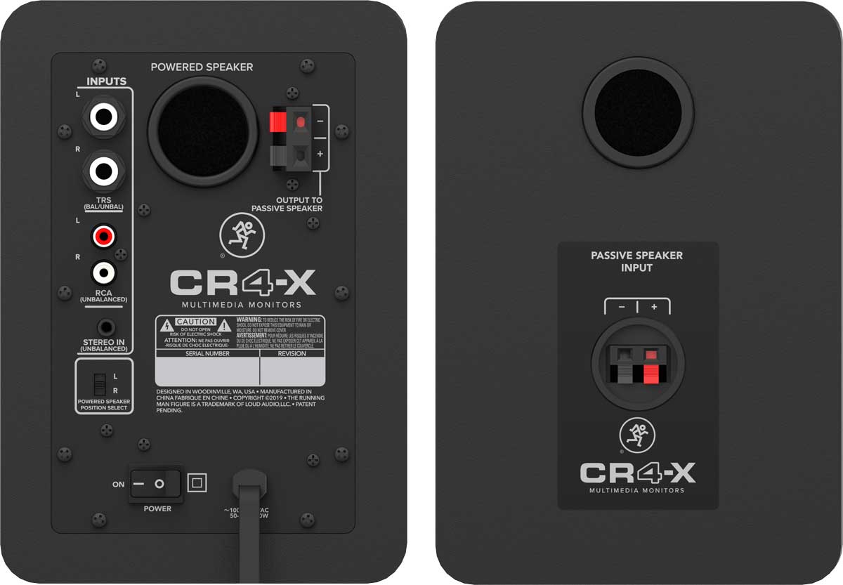 Mackie CR4-XBT studio monitors, ideal for home studios, gaming, and content creation with professional sound quality