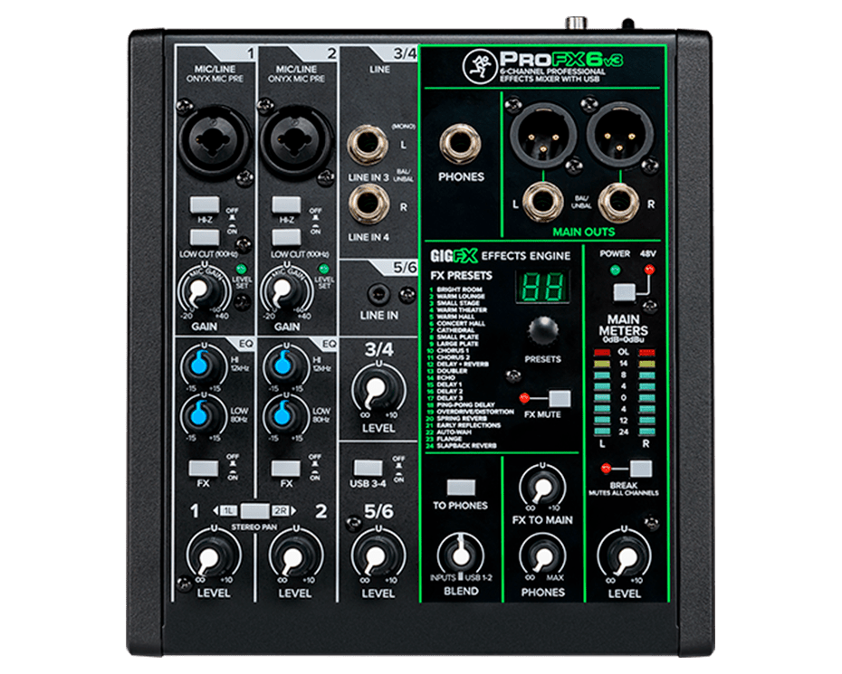 Mackie ProFX6v3 - selectadjs - Studio Mixer - Mackie