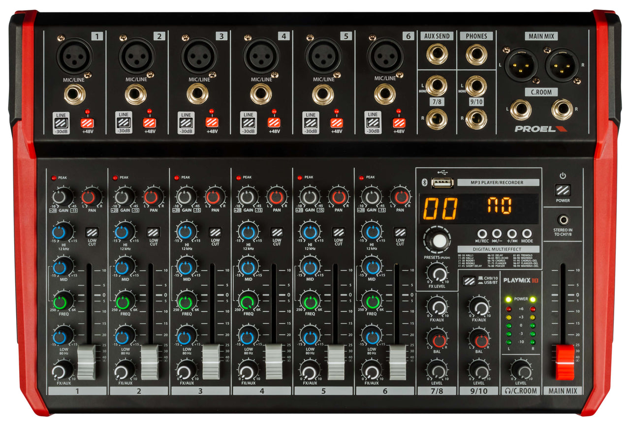 Proel Compact 10-channel mixer 